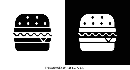 Cheese burger icon of a flat style vector