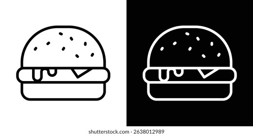 Cheese burger icon Graphic vector set for ui design