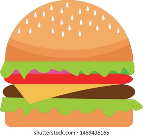 Cheese burger icon template design
