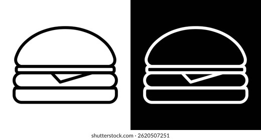 Cheese burger icon vector, illustration logo template in trendy style