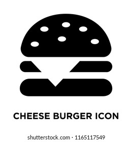 Cheese burger icon vector isolated on white background, Cheese burger transparent sign , food symbols