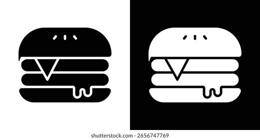 Gráficos escalables del Vector del icono de la hamburguesa del queso