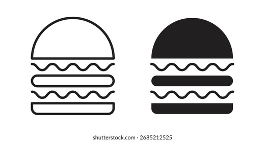 Cheese burger icon vector sign symbol