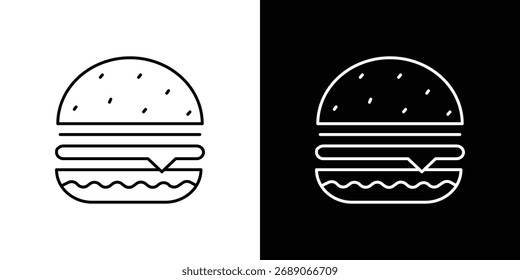 Paquete de iconos de hamburguesa de queso adecuado para Web e infografías