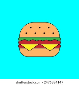 Cheese burger illustration vector design