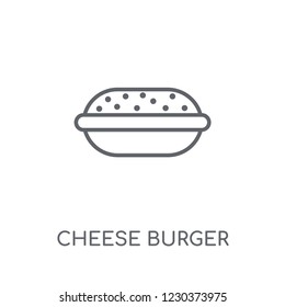 Cheese burger linear icon. Modern outline Cheese burger logo concept on white background from Hotel and Restaurant collection. Suitable for use on web apps, mobile apps and print media.