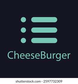 Cheese Burger menu icon for navigation button.