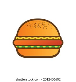 Käseburger-Sandwich, Vektorgrafik