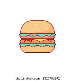 Cheese Burger Vector illustration
