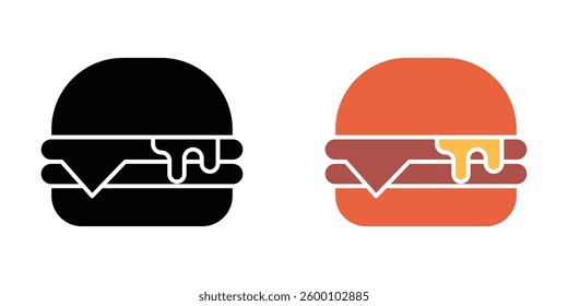Cheese burger web vector icons