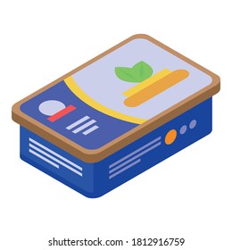 Icono de mantequilla de queso. Isométrico icono vectorial de mantequilla de queso para diseño web aislado en fondo blanco