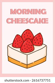a cheese cake card design