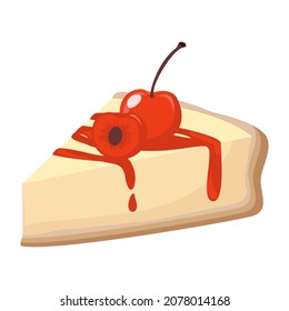 Käsekuchen mit Kirschen- und Kirschsoße