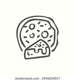 Käsekuchen-Symbol, einzelne handgezeichnete Symbol Thema Bäckerei
