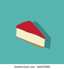 Cheese cake icon, vector illustration design. Sweets collection.