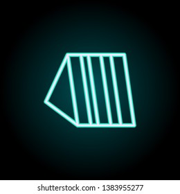 Cheese Cake neon icon. Elements of fast food set. Simple icon for websites, web design, mobile app, info graphics