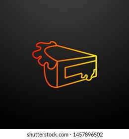 Cheese cake nolan icon. Elements of fast food set. Simple icon for websites, web design, mobile app, info graphics