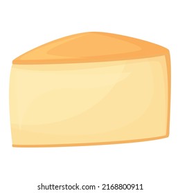 Cheese cake piece icon cartoon vector. Dutch food. Holland cuisine