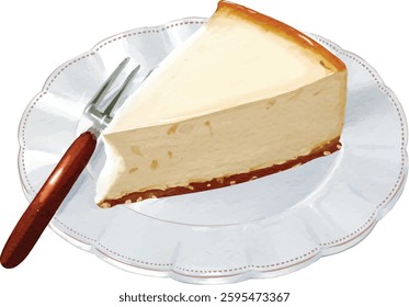 Cheese Cake Serves on The Plate