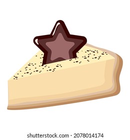 pastel de queso con galleta de chocolate estrella