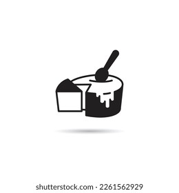 cheese cake and sweets icon on white background