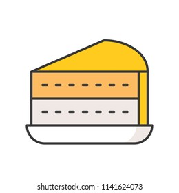 cheese cake, sweets and pastry set, filled outline icon