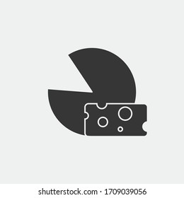 pastel de queso vectorial icono de la comida diaria