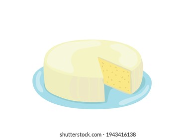 Cheese Cake vector illustration isolated on white background