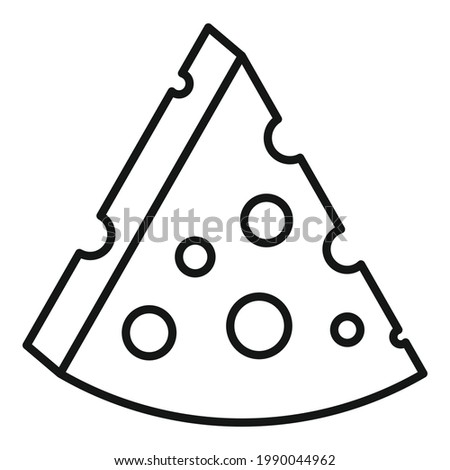 Cheese calories icon. Outline Cheese calories vector icon for web design isolated on white background