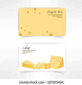 cheese card design vector