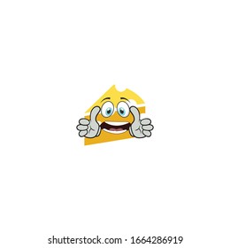 cheese cartoon characters design with expression. you can use for stickers, pins, mascot or patches