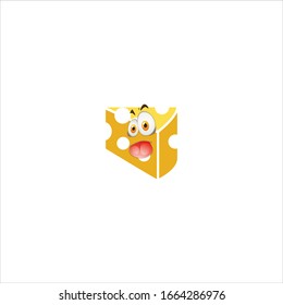 cheese cartoon characters design with expression. you can use for stickers, pins, mascot or patches