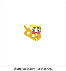 cheese cartoon characters design with expression. you can use for stickers, pins, mascot or patches