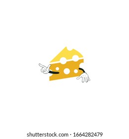 cheese cartoon characters design. you can use for stickers, pins, mascot or patches