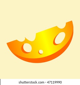 cheese - cartoon illustration, vector