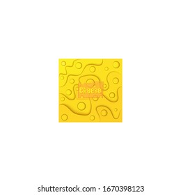 Cheese cartoon vector background or yellow food