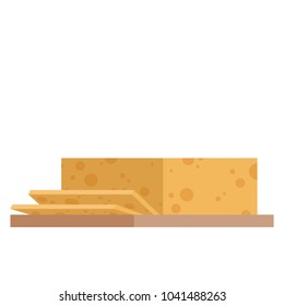 Cheese cartoon vector. free space for text. wallpaper. background.