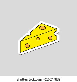 cheese cartoon vector icon