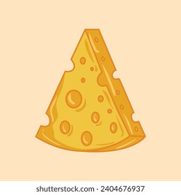 Cheese cartoon vector icon illustration