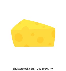 Cheese cartoon. Cheese vector isolated on white background.