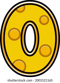 cheese cartoon vector number 0