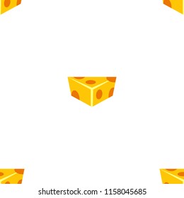Cheese cartoon vector seamless pattern