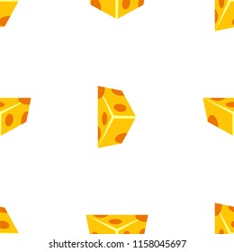 Cheese cartoon vector seamless pattern