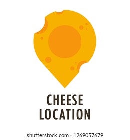 cheese cartoon vector. symbol. logo design. location symbol.