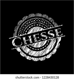 Cheese with chalkboard texture