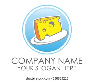 cheese character logo icon vector