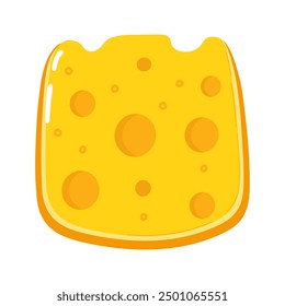 Cheese character. Vector hand drawn cartoon kawaii character illustration icon. Isolated on white background. Cheese character concept