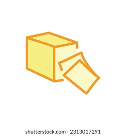 Cheese Chedarr sign сolor line icon. Pictogram for web page.