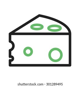Cheese, cheddar, appetizer icon vector image. Can also be used for eatables, food and drinks. Suitable for use on web apps, mobile apps and print media