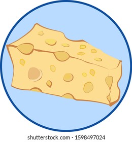 cheese in a circle flat vector icon symbol version 5